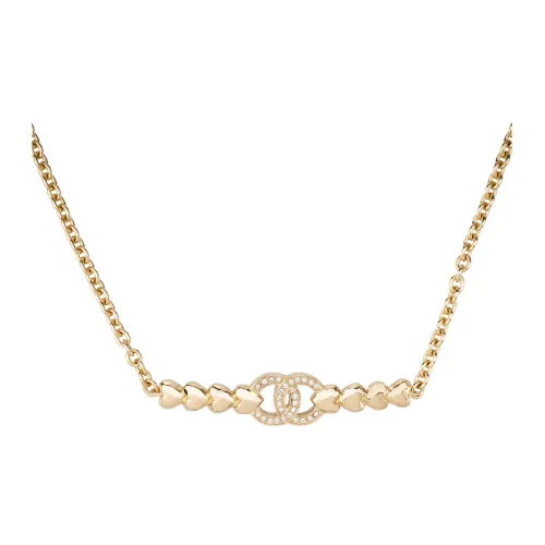 CHANEL Necklaces Women's Gold