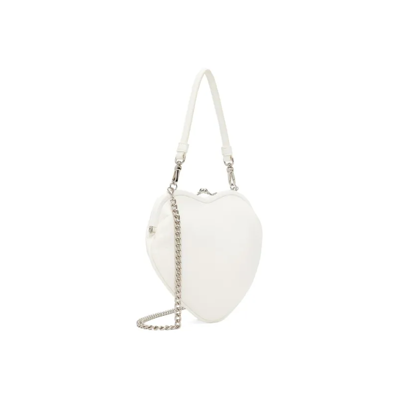 Vivienne Westwood Cow Leather Shoulder Bag, Crossbody Bag, Handbag Regular Women's White-2