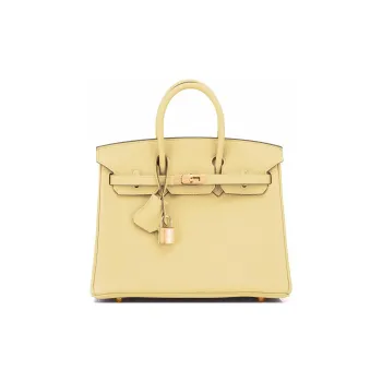 HERMES Birkin Togo Calfskin Birkin Bag Handbags Women's 1Z Jaune Poussin Chick Yellow