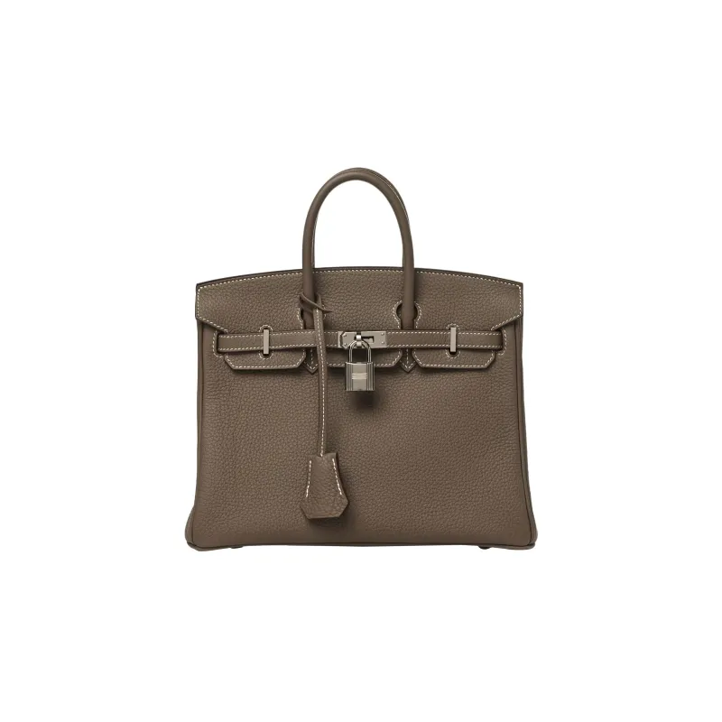 HERMES Birkin Togo Calfskin Birkin Bag Handbag Regular Women's 18 Etoupe Elephant Gray-0