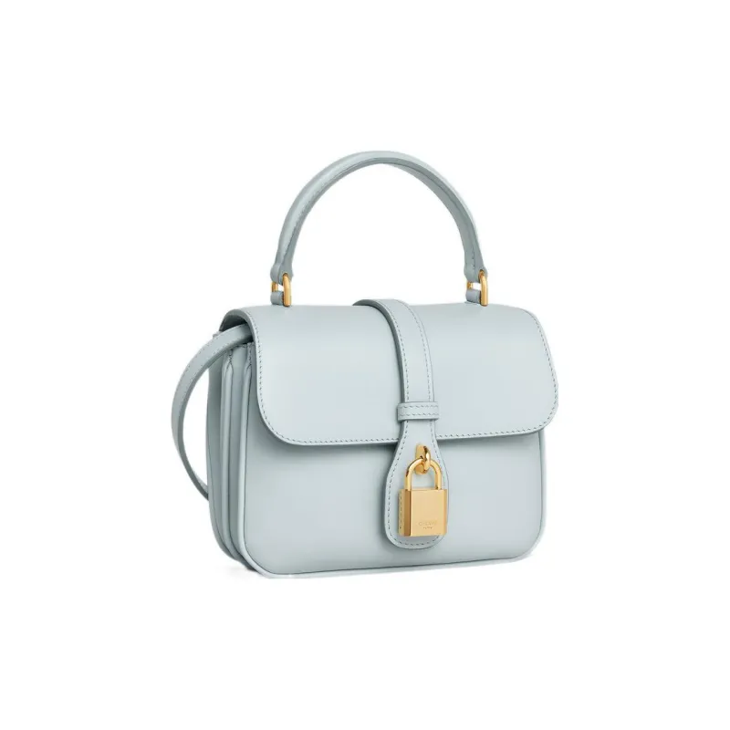 CELINE Tabou Smooth Calf Leather Shoulder Bag Crossbody Bag Handbag Mini Women's Light Blue-1