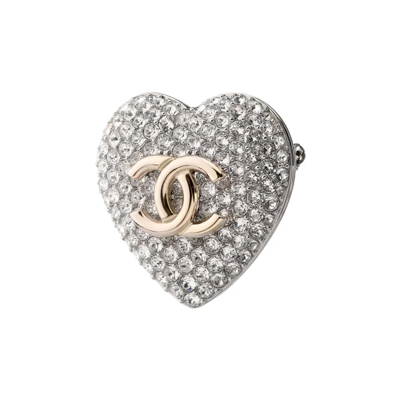 CHANEL Brooches Women's Gold White-1