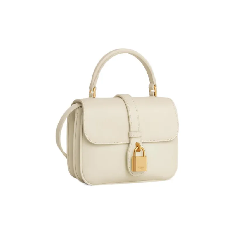 CELINE Tabou Smooth Calf Leather Shoulder Bag Crossbody Bag Handbag Mini Women's Pearl White-1