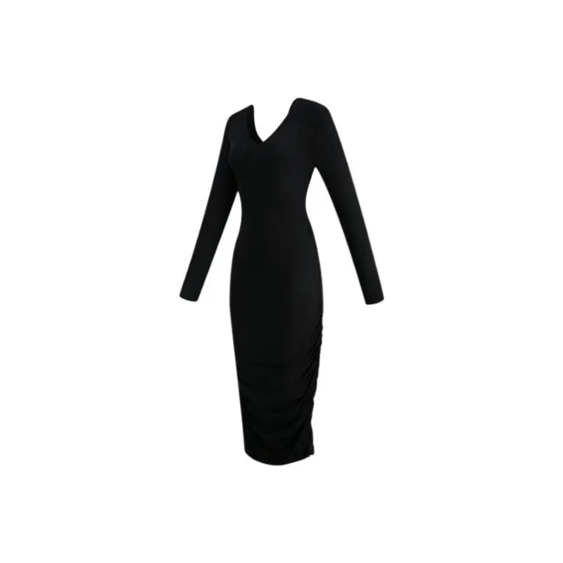 ARMANI EXCHANGE Long Sleeved Dresses Women's Black-1