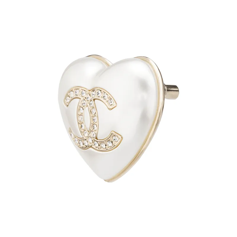 CHANEL Brooches Women's White Gold-1