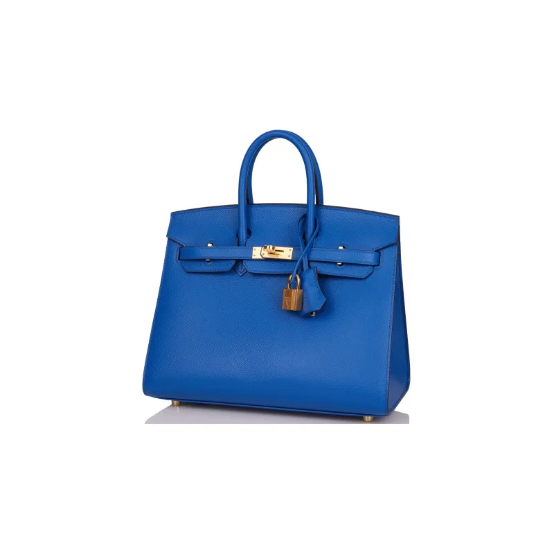 HERMES Birkin Epsom Leather Handbag Women's 71 Bleu France French Blue-1