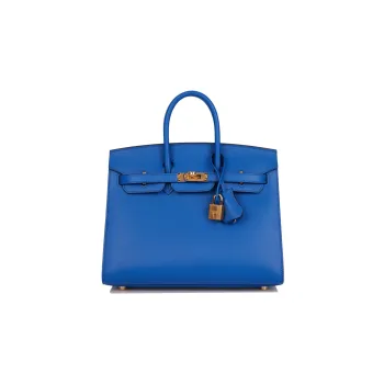 HERMES Birkin Epsom Leather Handbag Women's 71 Bleu France French Blue