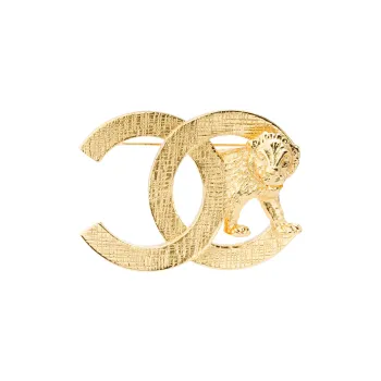 CHANEL Lion Metal Earrings
