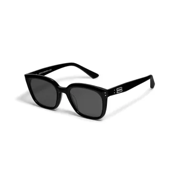 GENTLE MONSTER Plate Frame Irregular Shape Sunglasses Unisex Black