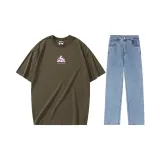 Set (coconut brown T-shirt + crushed ice blue jeans)