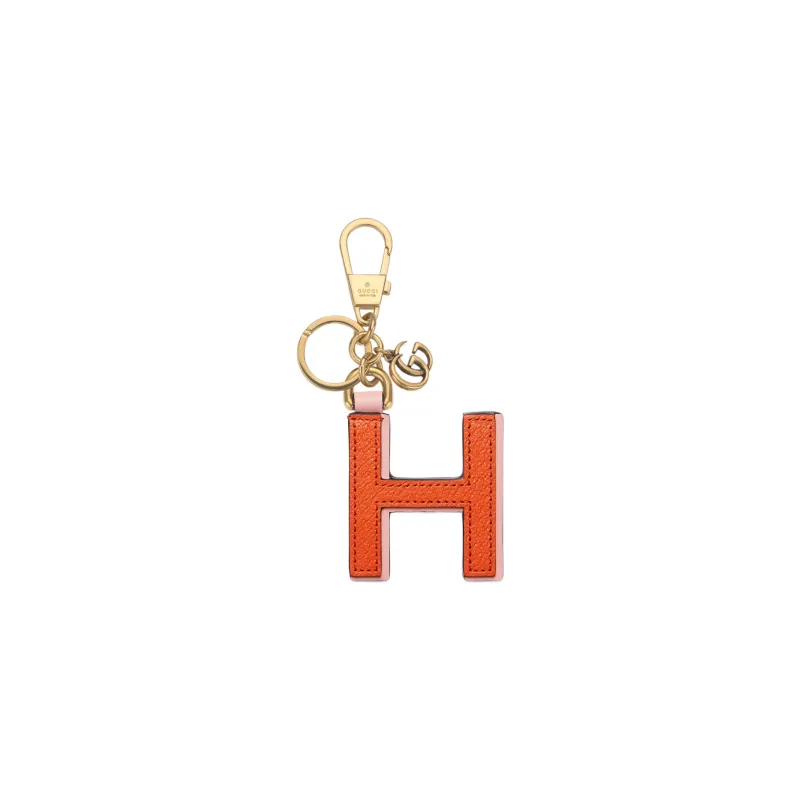 GUCCI Canvas With Leather Keychain Bag Accessory Unisex Orange/Pink-0