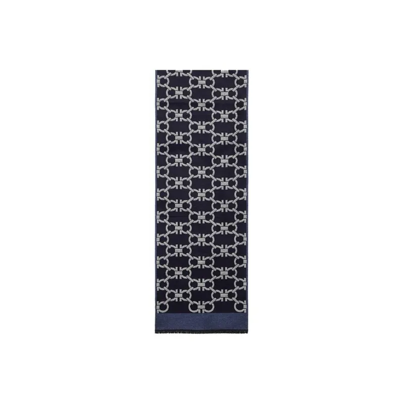 Ferragamo Gancini pattern Knitted Scarf-0