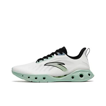 Anta Little Energy Ring Anti Slip Wear Resistant Low Top Running Shoes Men's White Green