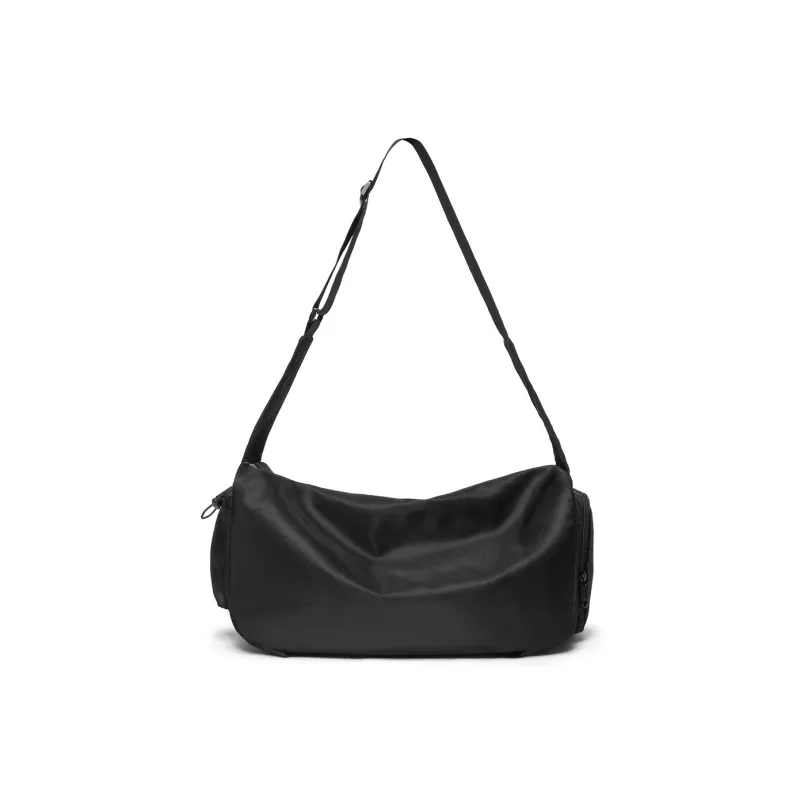 NOMK Oxford Workwear Messenger Bag Shoulder Bag Crossbody Bag Large Size Unisex Black-3