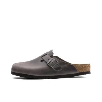 Boston Birkenstock Soft Footbed Oiled Leather 'Iron'