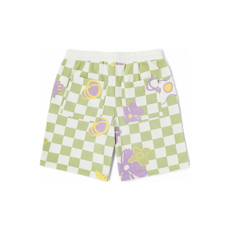 Vans Casual Shorts Women's Green Checkerboard-1