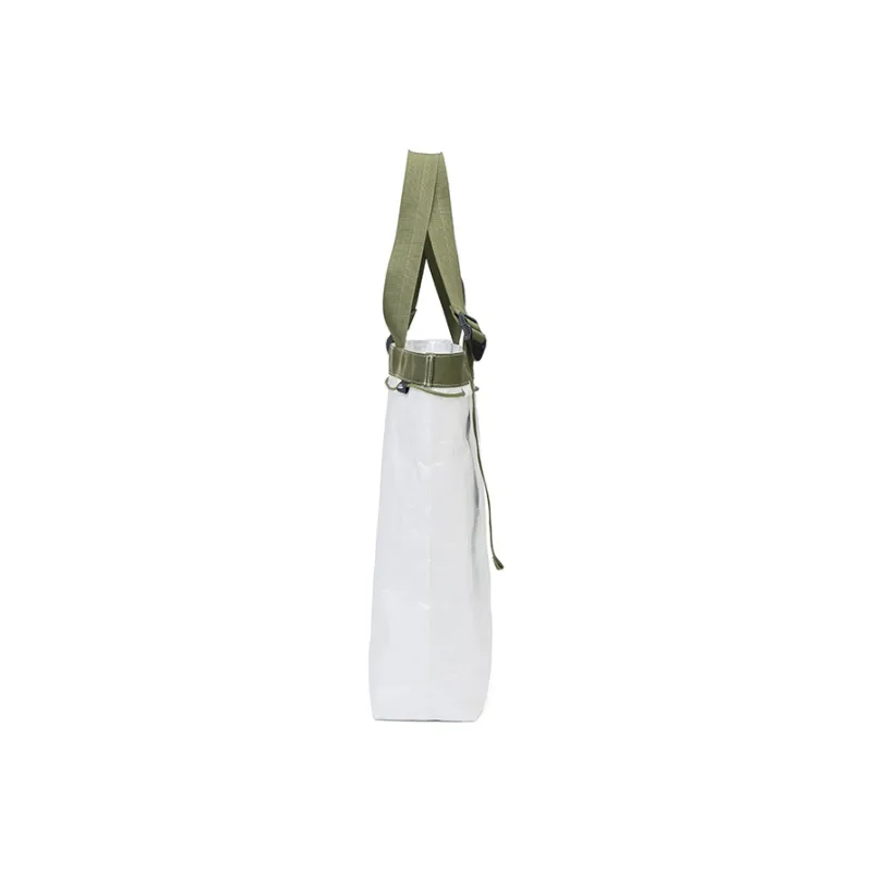 COMBACK Polyester Tote Bag, Shopping Bag, Shoulder Bag Unisex White/Black-2