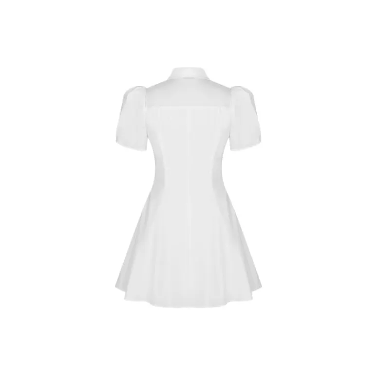 TAMMY TANGS Short Sleeved Dress Women's White-1