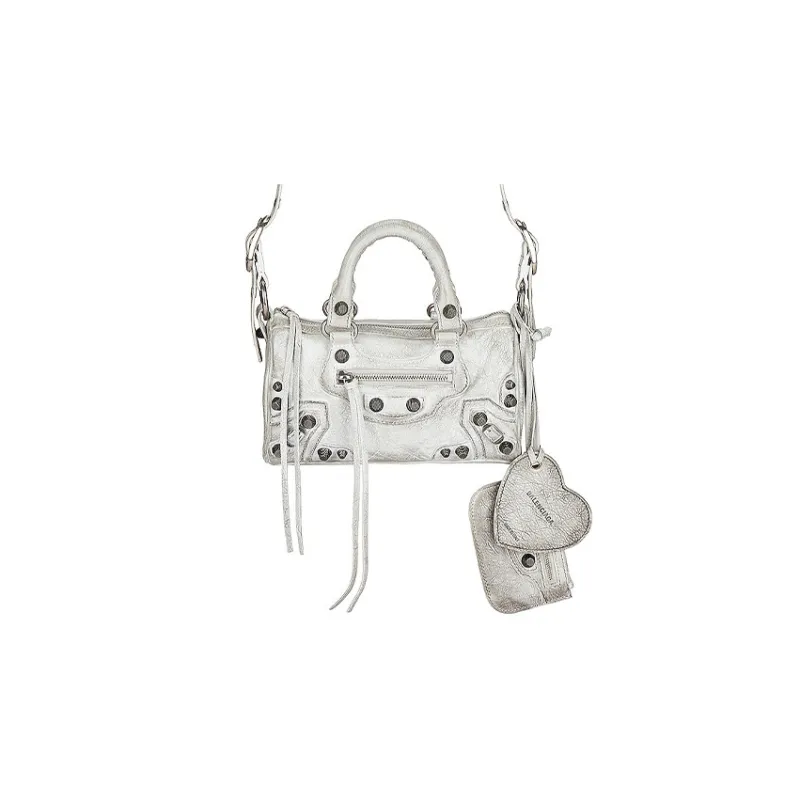 Balenciaga Sheepskin Shoulder Bag, Crossbody Bag Women's White-0