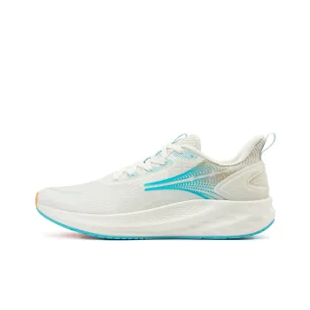 361° Feather 2.0 Anti Slip And Wear Resistant Breathable Low Top Running Shoes Men's White Blue