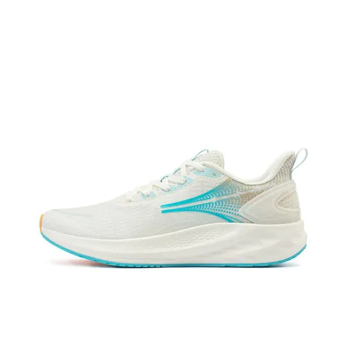 361° Feather 2.0 Anti Slip And Wear Resistant Breathable Low Top Running Shoes Men's White Blue