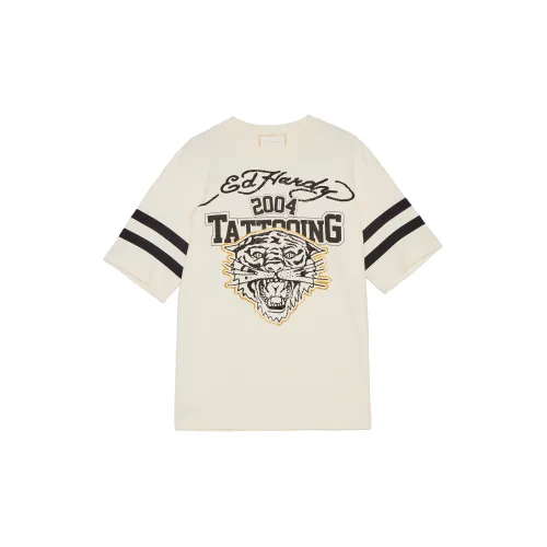 Ed Hardy T-Shirts Men Ivory White E1PBM095