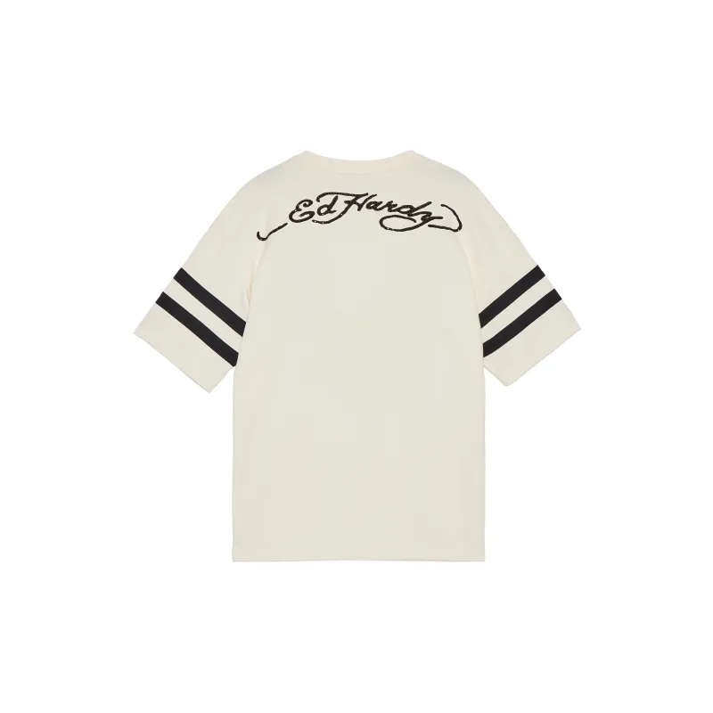 Ed Hardy T-Shirts Men Ivory White E1PBM095-1