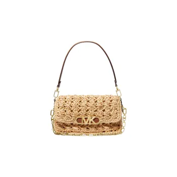 MICHAEL KORS PARKER Leather Portable Crossbody Bag, Shoulder Bag Women's Brown