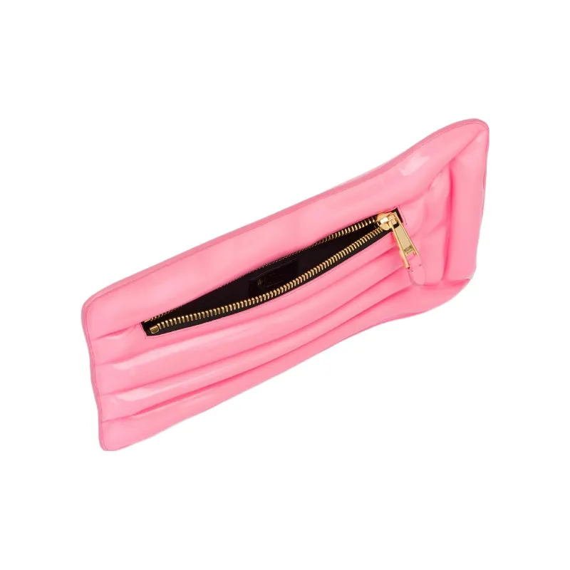 MOSCHINO PU Polyurethane Clutch Regular Women's Pink-2