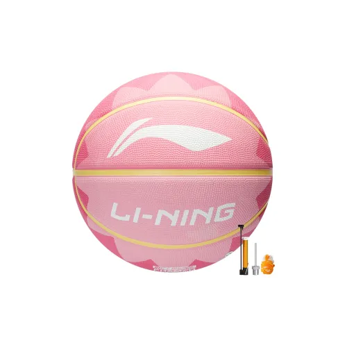 LiNing Rubber Basketball Pink Size 5 Training