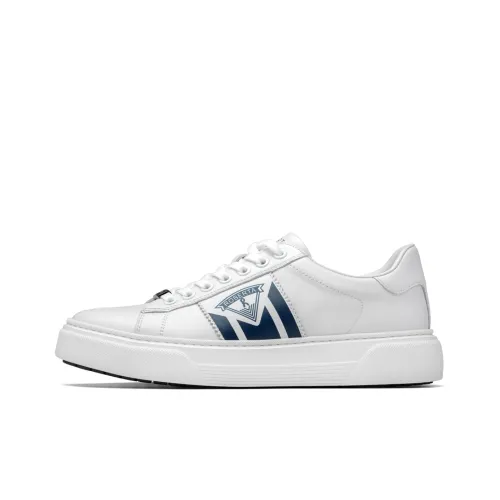 ROBERTA DI CAMERINO Cow Leather Stylish Skateboarding Shoes Men's White