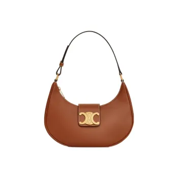 CELINE TriompheAVA Smooth Calf Leather Handbag, Shoulder Bag Women's Brown