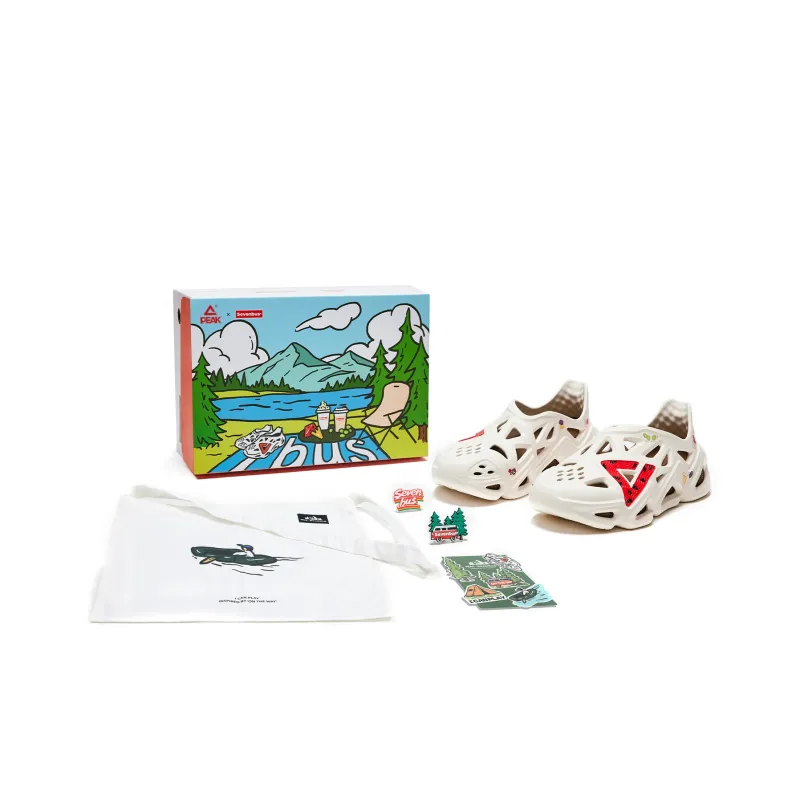 Sevenbus x PEAK Taichi, Chinese Ice Point Collection Sports Sandals Men's Khaki Collaboration Box-0