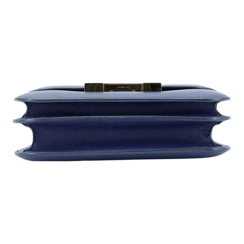 HERMES Constance Epsom Leather Kangkang Shoulder Crossbody Bag Mini Women's Bleu Saphir Sapphire Blue-5