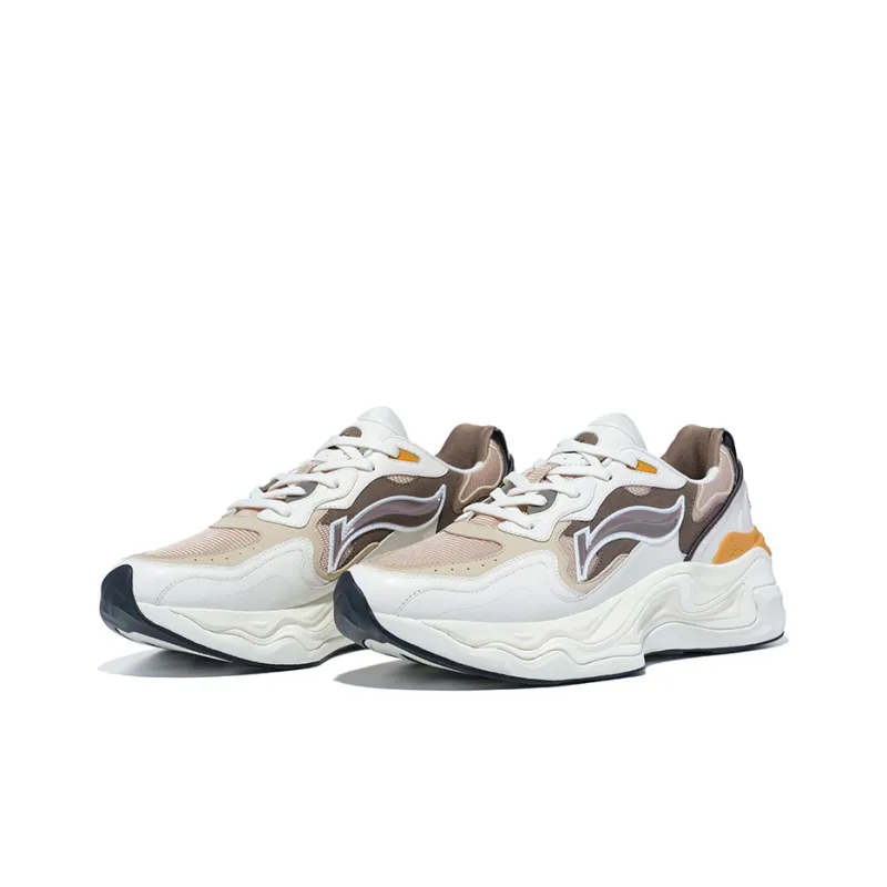 LI NING 1990 Lava Low Top Sports Casual Shoes Men's White Umber-1