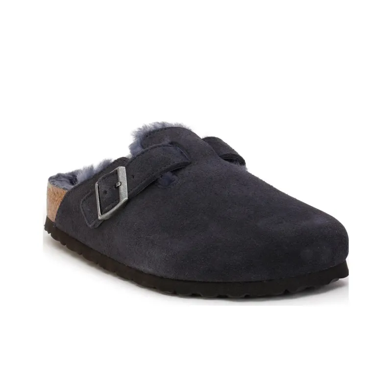 Birkenstock Boston Shearling Suede Midnight-1
