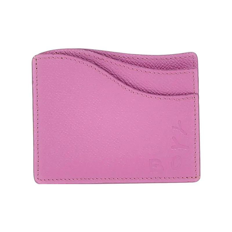 BOYY Calfskin Card Holder, Wallet Women's Purple-0