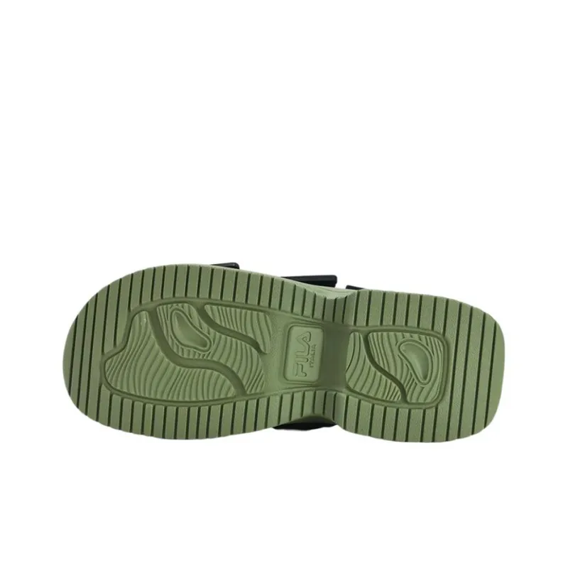 FILA Puff Sandals 'Black Green' Women's-3