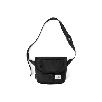 COMBACK Polyamide Mahjong Bag Crossbody Shoulder Bag Small Size Unisex Black/Avocado Green