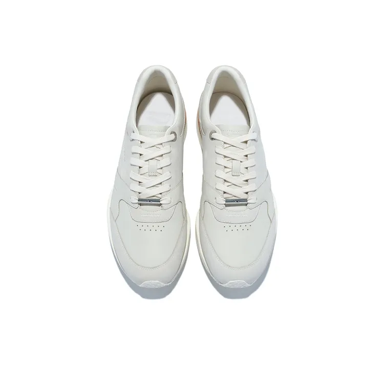LI NING 1990 001 Anti Slip Wear Resistant Low Top Sports Casual Shoes Women's Ecru-2