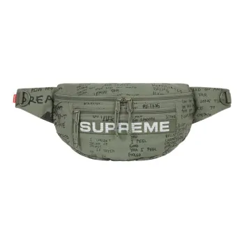 Supreme Cotton With Nylon Shoulder Bag, Crossbody Bag, Fanny Pack Regular Unisex Green