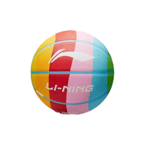 LiNing Rubber Basketball Rainbow Size 7 Ball Training Unisex