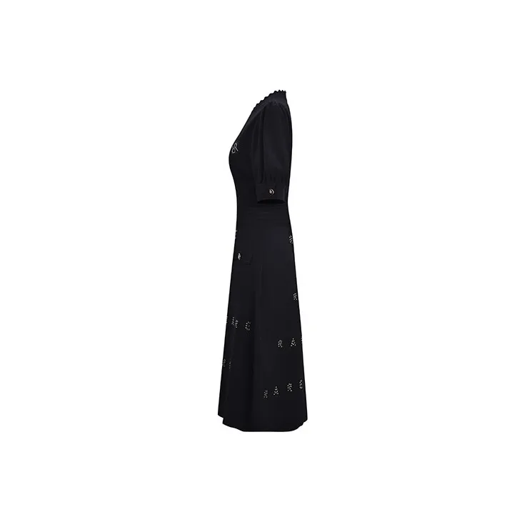 RARE Short Sleeved Dresses Women's Black-2