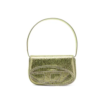 DIESEL Cow Leather 1DR Bag Crossbody Bag Shoulder Bag Large Size Women's Green