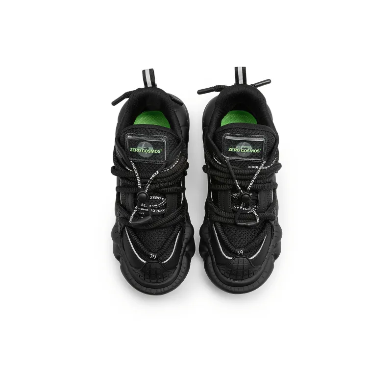 ZERO COSMOS Weightlessness Series Low Top Platform Shoes Unisex Black-4