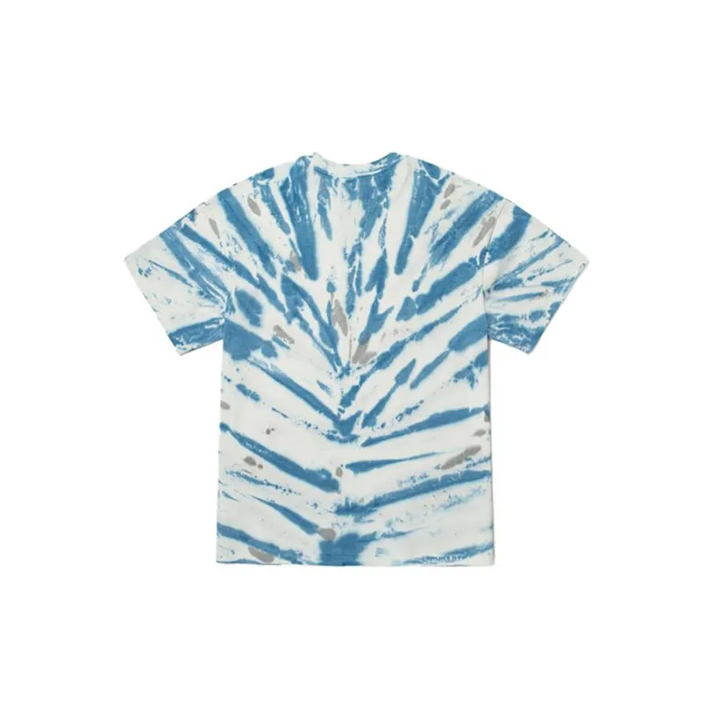 Vans T Shirts Unisex Gray Blue Tie Dye Print-1
