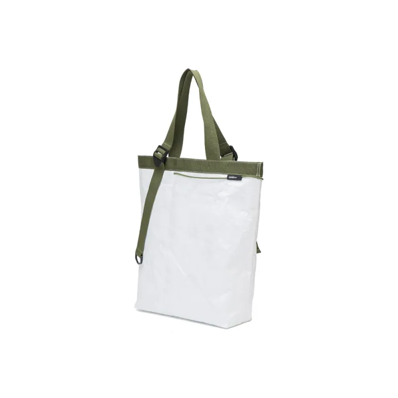 COMBACK Polyester Tote Bag, Shopping Bag, Shoulder Bag Unisex White/Black-1