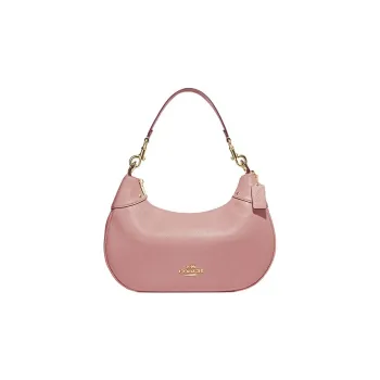 COACH Hobo Pebbled Leather Hobo Bag Handbag Shoulder Bag Women's Pink