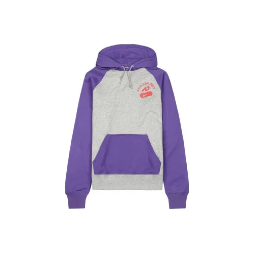 Nike Sports Life Series Sweatshirts Unisex Gray Purple