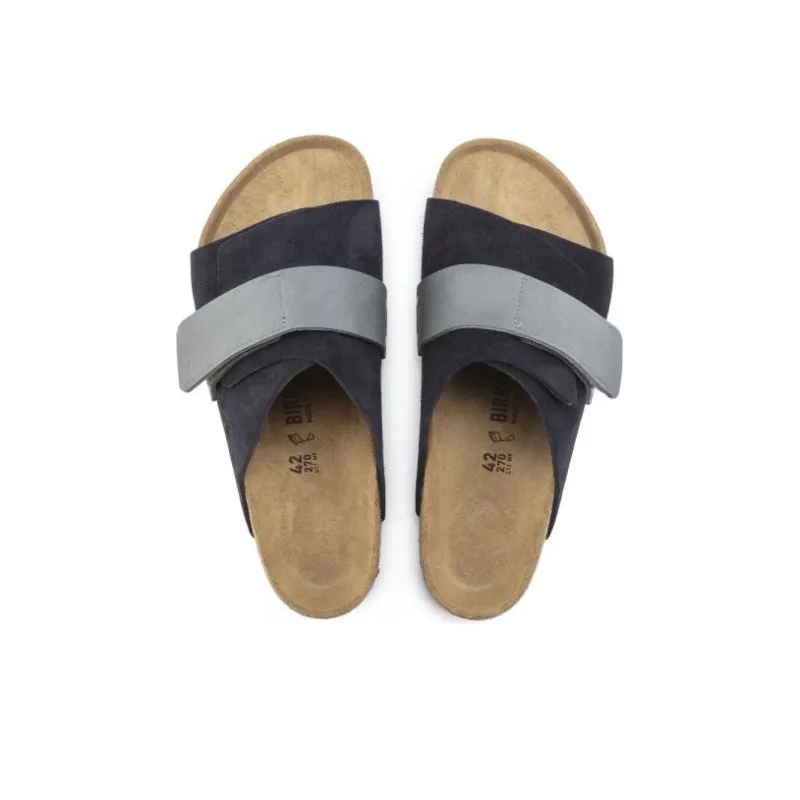 Birkenstock Kyoto Nubuck Suede Midnight Navy Grey-4